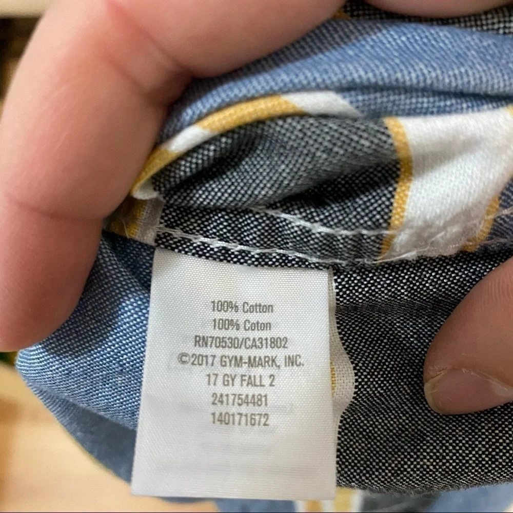 Gymboree Striped Button Down Shirt Medium Boys